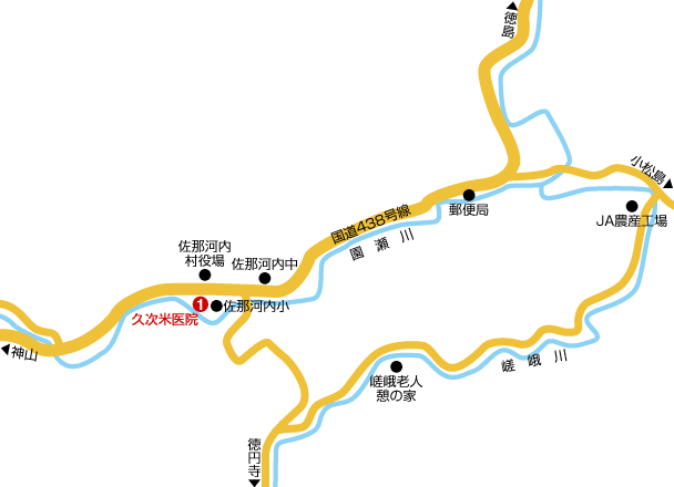 佐那河内村　地図